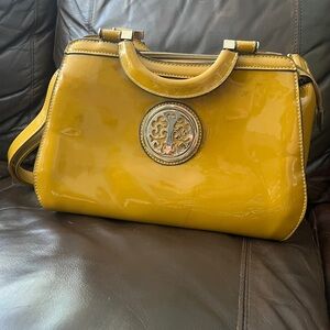 Gorgeous Mustard Color Patent Handbag